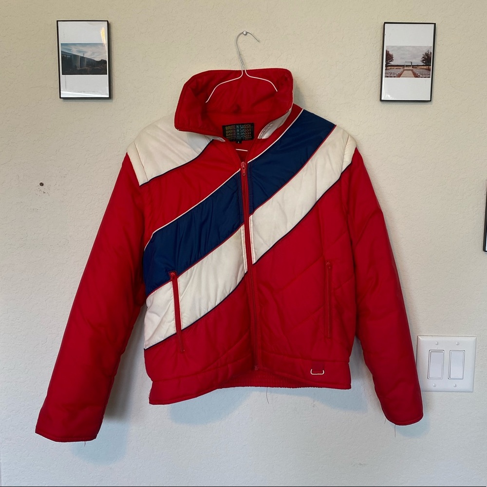 VINTAGE 1970s Brite N Sassy puffer jacket, size L